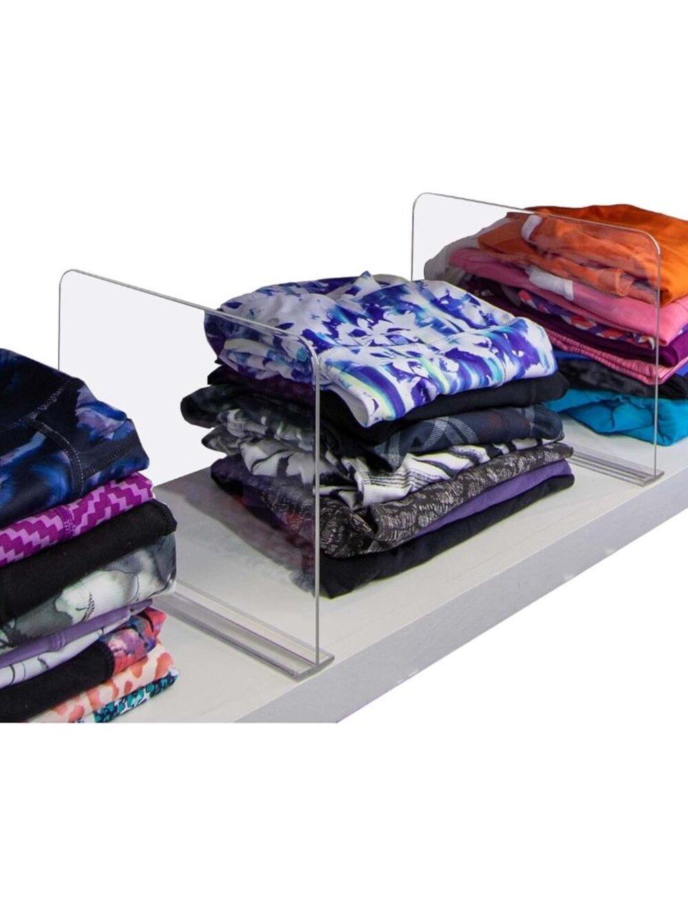 Closet Organization with Acrylic Clear Shelf Dividers - Closet Shelf Organizer f - Picture 1 of 8